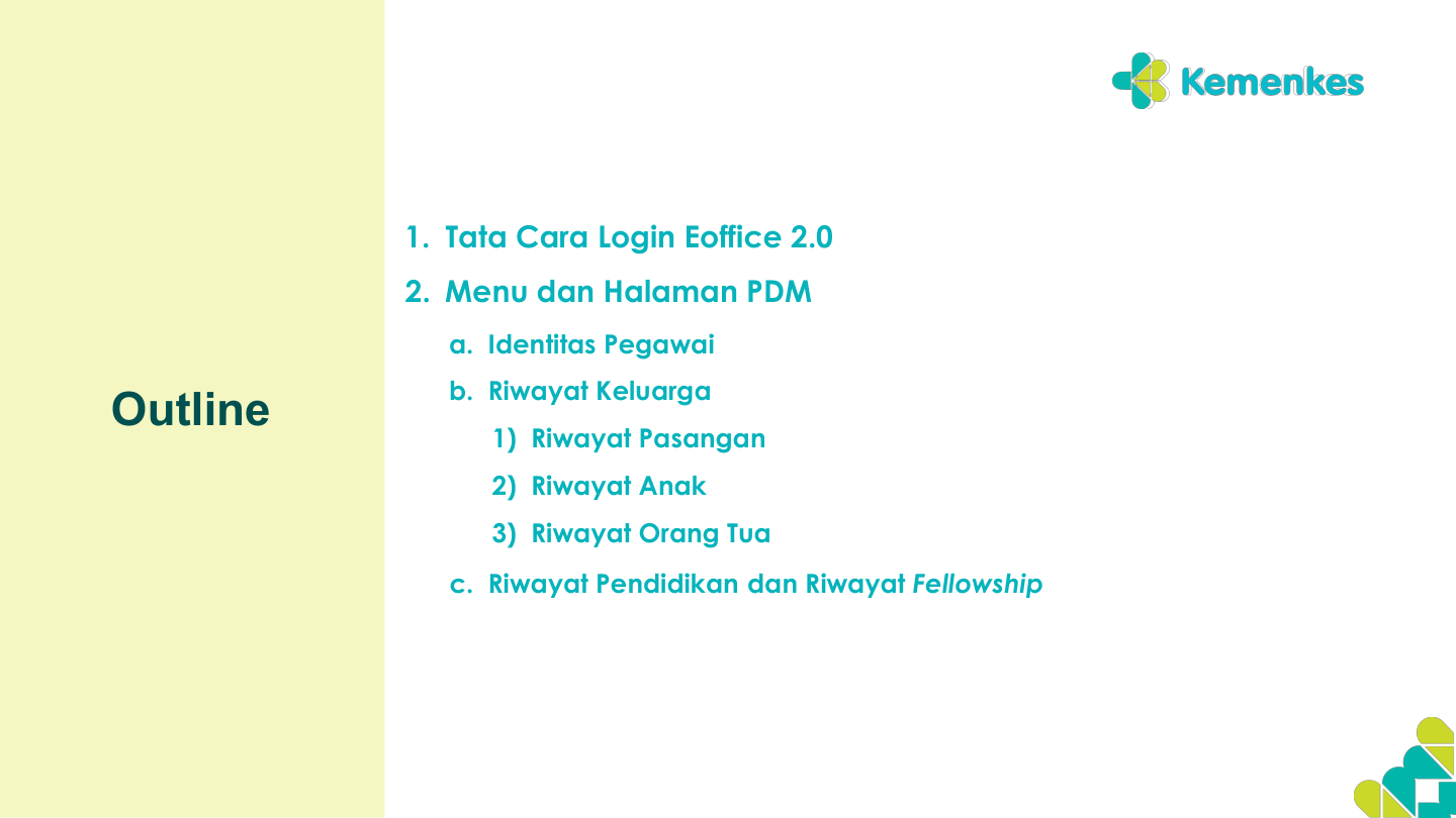 Outline Tutorial PDM