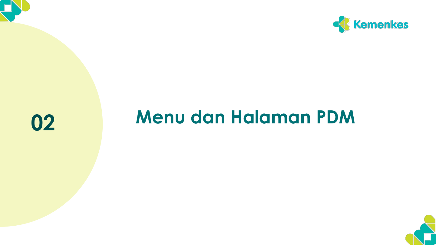 Menu dan Halaman PDM