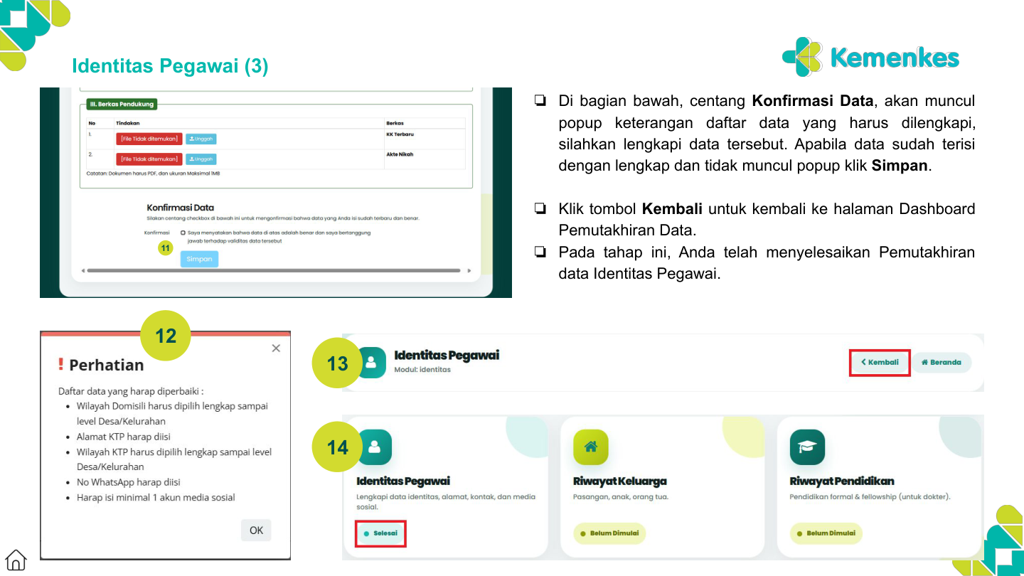 Form Identitas Pegawai — Bagian 3 (Berkas & Konfirmasi)